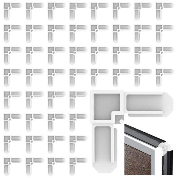 50Pcs Screen Frame Corner Replacement 5/16 in x 3/4 in Universal Window Screen Corners for Sliding and Casement Windows Storm Doors