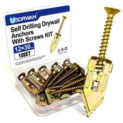 50Pcs Self Drilling Drywall Anchors with Screws, Metal Expansion Bolt for Drywall, Screw Anchors Heavy Duty