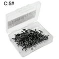thumbnail image 1 of 50Pcs/Set Practical Sharp Barb Fishing Hooks Single Head Effective High Carbon Steel Fishing Jig Hooks for Bass Trout Saltwater Freshwater Fishing Tackle Accessories, 1 of 8