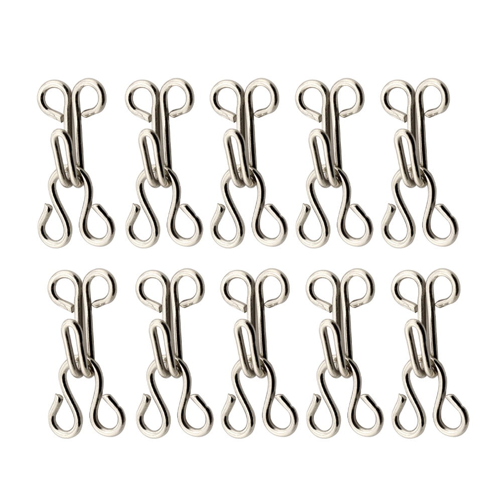 50Pcs Sewing Hooks and Eyes Closure for Bra Clothing Trousers Skirt
