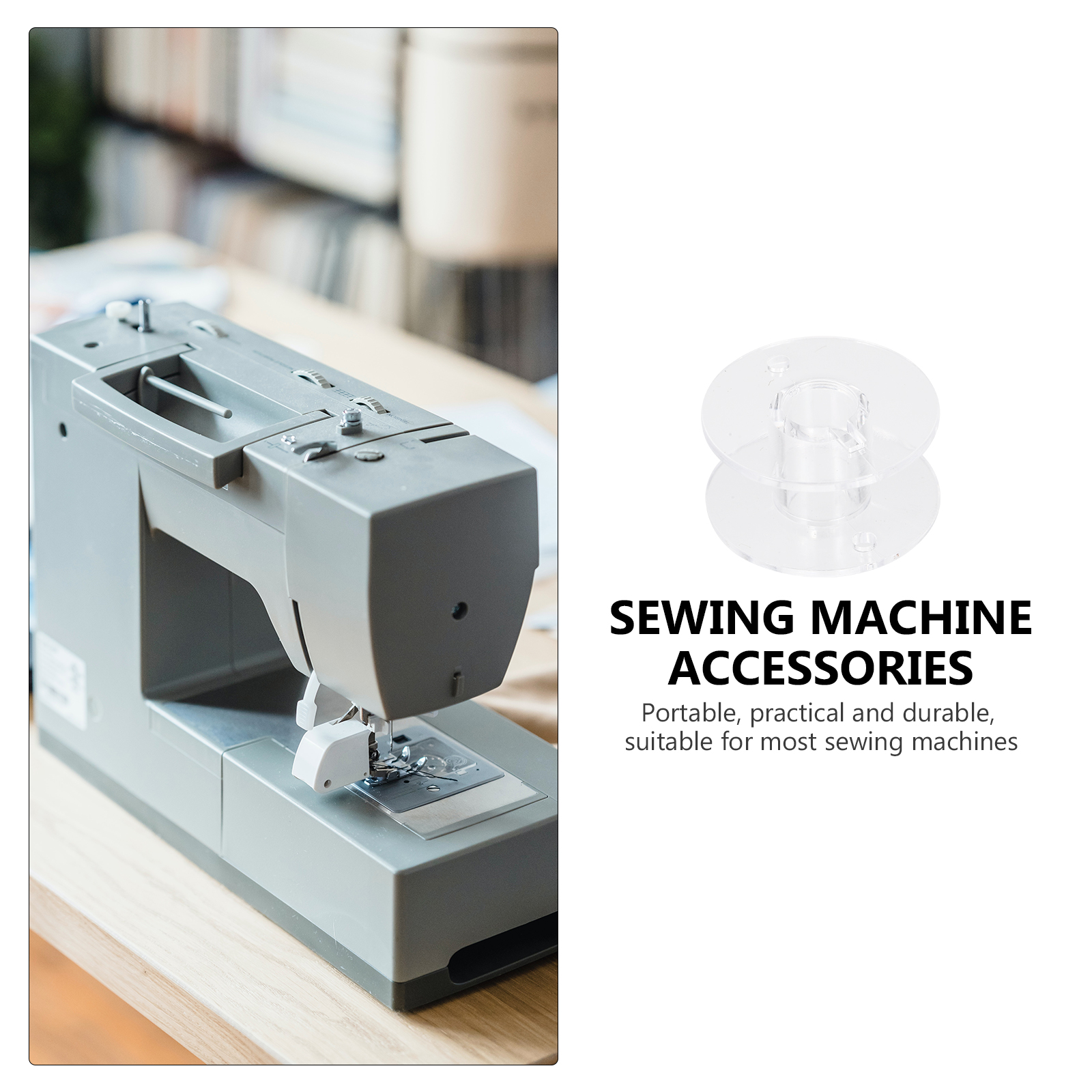 50Pcs Sewing Machine Cop Latches Portable Sewing Machine Supplies (Transparent)