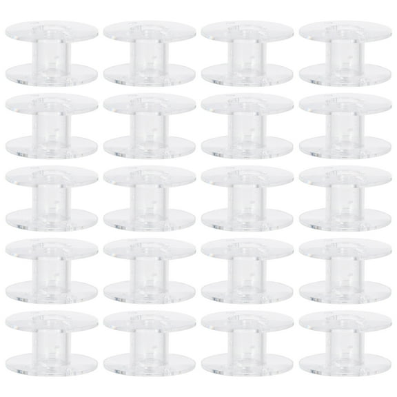 OUNONA Transparent Bobbins  50Pcs Durable Plastic for Most Sewing Machines
