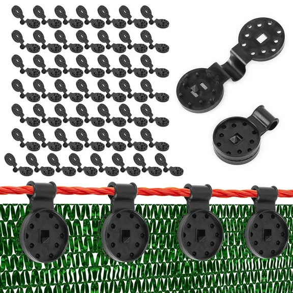 50Pcs Shade Cloth Plastic Clip Netting Black Clips For Greenhouse Garden Us