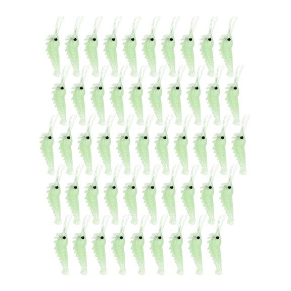 50Pcs Shrimp Baits Hook Soft Shrimp Fishing Lures Soft Baits Soft Prawns Lures Fishing Lures Artificial Baits
