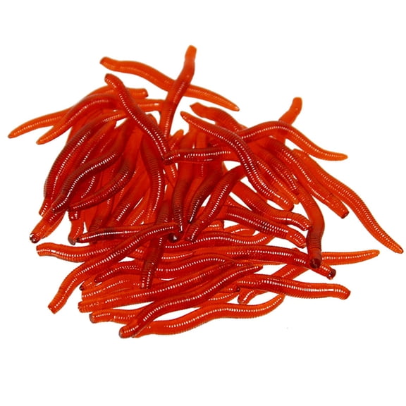 50Pcs Silicone Maggots Earthworms Baits Soft Artificial Earthworms Fishing Lures Artificial Baits Jigging