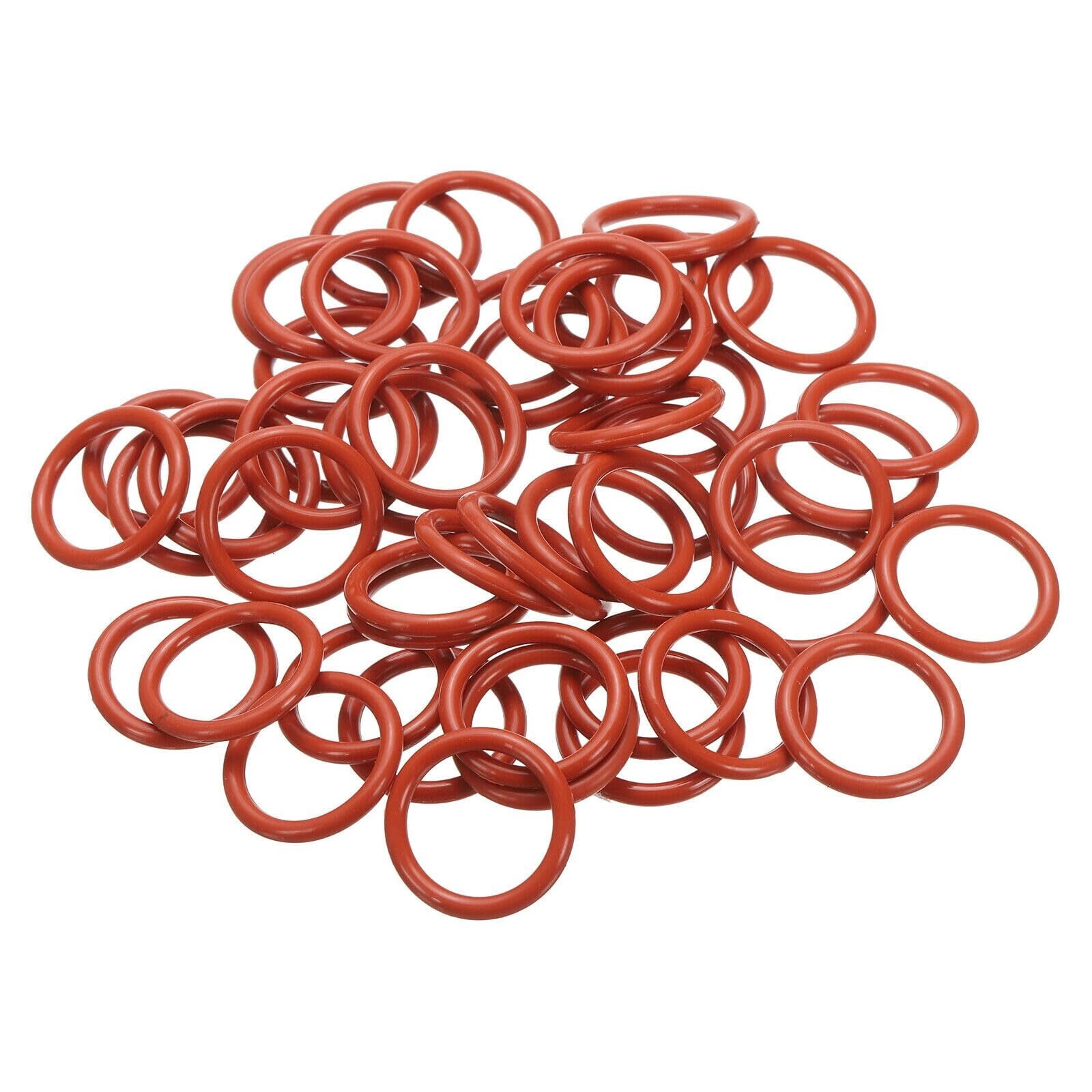 50 Stück VMQ Silikon O-Ring 29x25x2mm - Rote Dichtungsringe