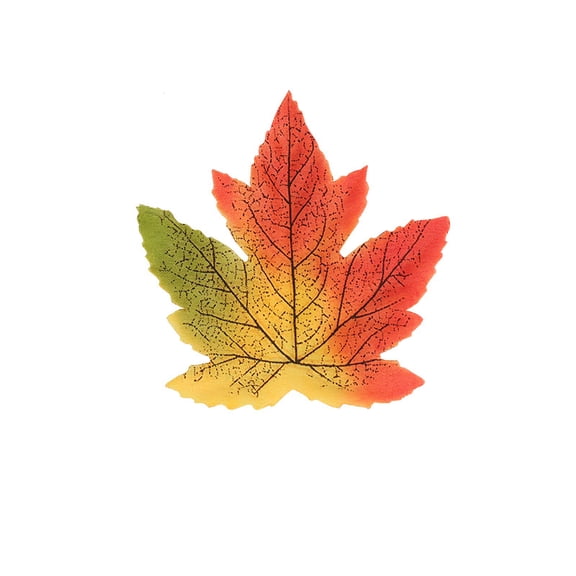 50Pcs Simulated Maple Leaf, 3.9" x 3.5" Autumn Fall Artificial Leaves for Wedding Party Thanksgiving Decorations Table Room Home Decor Photography Props,Style 11