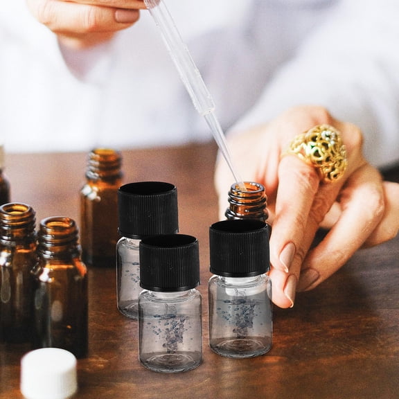 50Pcs Small Bottles for Liquids with Screw Caps Clear Plastic for Home Use Portable and Leak Proof