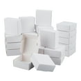 thumbnail image 1 of 50Pcs Small Cardboard Boxes 3.3x3.3x1.4 Inch Square Jewelry Kraft Box White Cardboard Present Box Corrugated Mailer Boxes DIY, 1 of 5