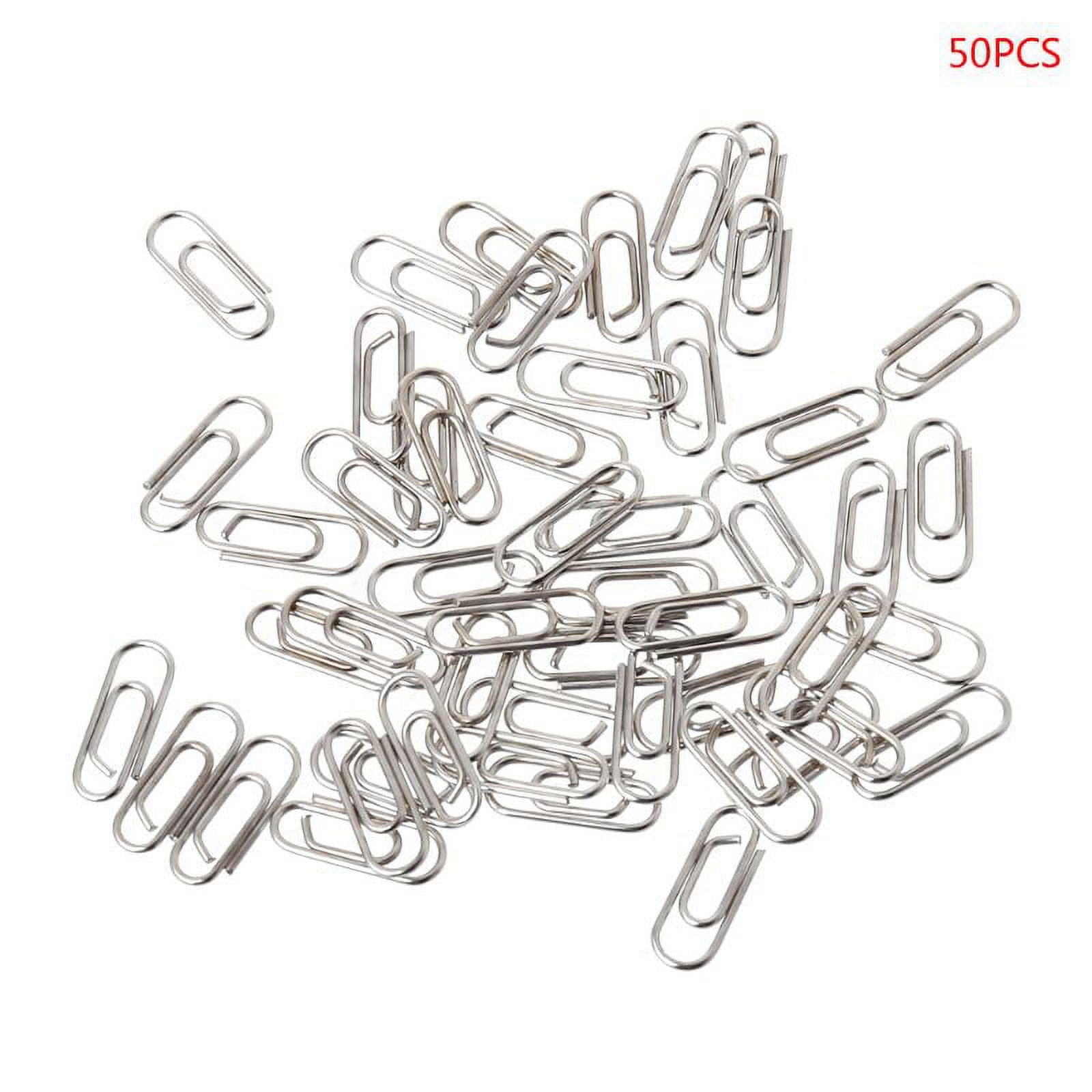 50Pcs Small Mini Metal Paper Clips Bookmarks Photos Letter Binder Clip School Su