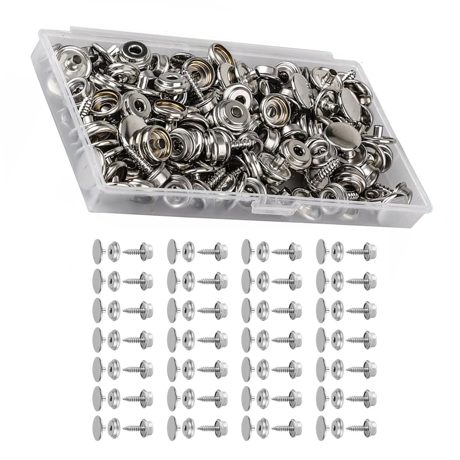 50Pcs Snap Fastener Button Set Heavy-Duty Structure, Long-Lasting Snap ...