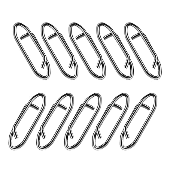 50Pcs Speed Clip Fishing Tackle Link Split Rings Stainless Clip Fast Change Connector