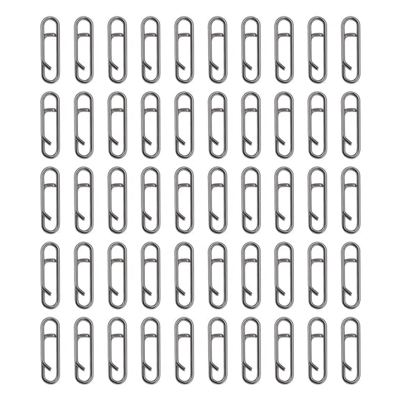 50Pcs Speed Clip Fishing Tackle Link Split Rings Stainless Fishing Clip Quick Changing Connector