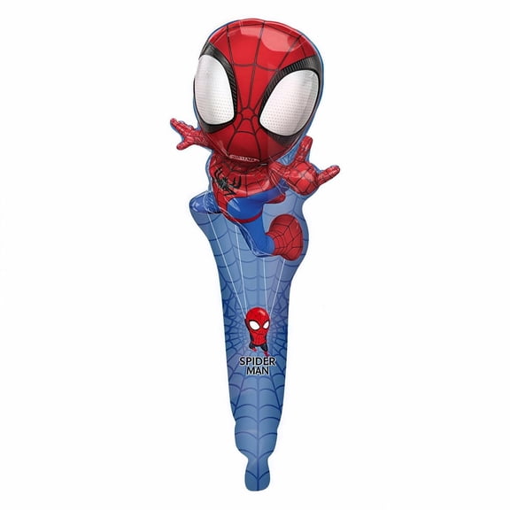 50Pcs Spider Anime Man Cartoon Character Aluminum Stick Balloons  Bulk Party Decorations, Kids Birthday Favors, Reusable Handheld Balloons with Assorted Designs for Events, Festivals & Celebr