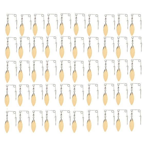 50Pcs Spinnerbaits Smooth Spoons Rigs Spinner Spinnerbait Spinner Shafts Lures Making Replacement Accessories Enduring