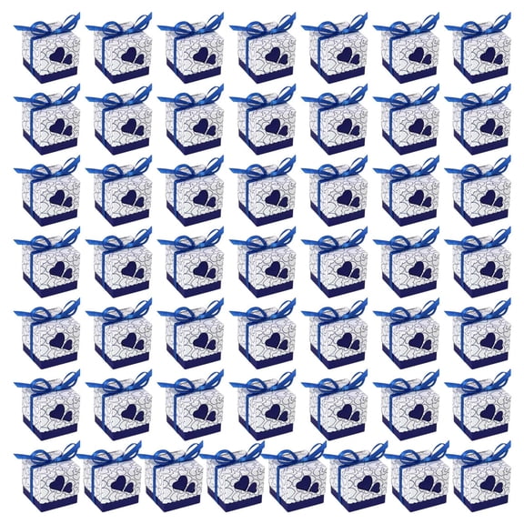 50Pcs Square Candy Boxes Multipurposes Collection Holder Household Supplies for Child Wedding Birthday