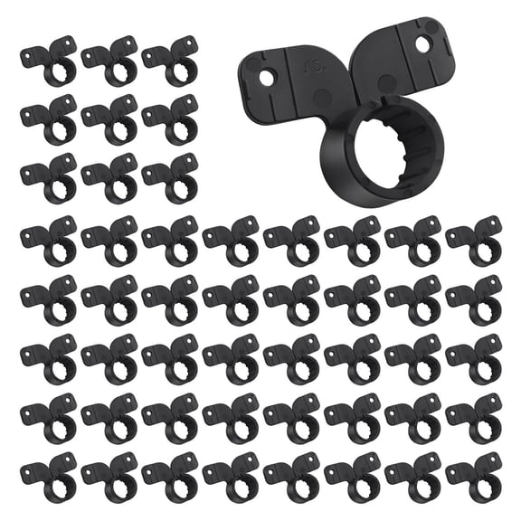 50Pcs Suspension Pipe Clamps Butterfly Type Tubing Clamps Pipe Bracket 2 Hole Mount Strap Water Tube Hose Clamp