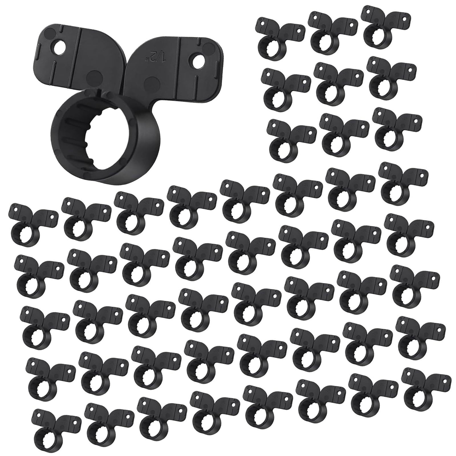 50Pcs Suspension Pipe Clamps Water Tube Hose Clamp Butterfly Type ...