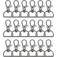thumbnail image 1 of 50Pcs Swivel Clasp Hooks D Ring Key Chain Clips, Metal Lobster Claw Clasps Trigger Clip Lanyard Snap Hook for Keychains Making Purse Hardware DIY Crafts 1 Inch Silver, 1 of 10