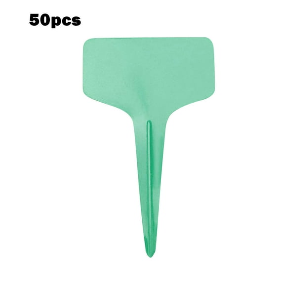 50Pcs T-Type Plant Tags，Waterproof Thick Plastic Plant Makers，6 x10cm Nursery Garden Labels(Green)