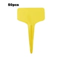 thumbnail image 1 of 50Pcs T-Type Plant Tags，Waterproof Thick Plastic Plant Makers，6 x10cm Nursery Garden Labels(Yellow), 1 of 5