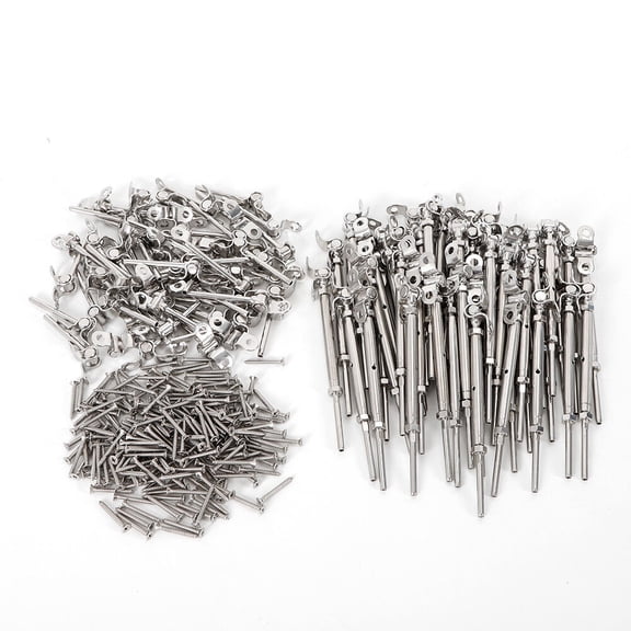50Pcs T316 Stainless Steel Tensioner W/ Deck Toggle Set for 1/8 " Cable