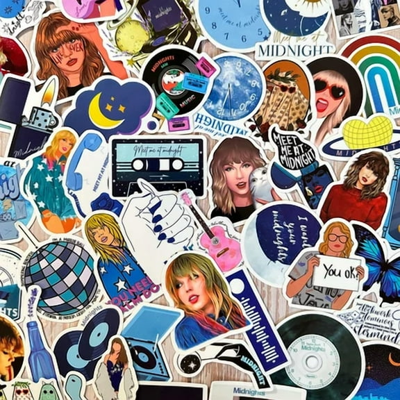 50Pcs Taylor Swift Midnights Stickers Sticker, Eras Tour Phone Vinyl Luggage