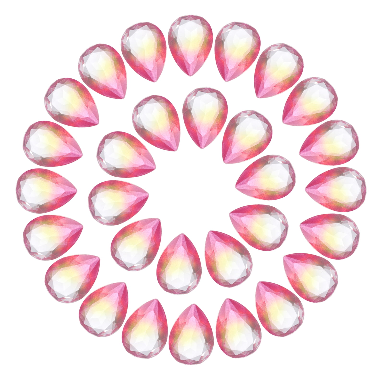 50Pcs Teardrop Rhinestones 10 x 14 mm Resin Pointed Back Rhinestone ...