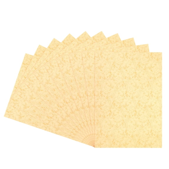 50Pcs Texture Paper Binding Covers, Binding Presentation Covers, 8.5x11 Inches, 8 Mil 65 Lb, Light Yellow