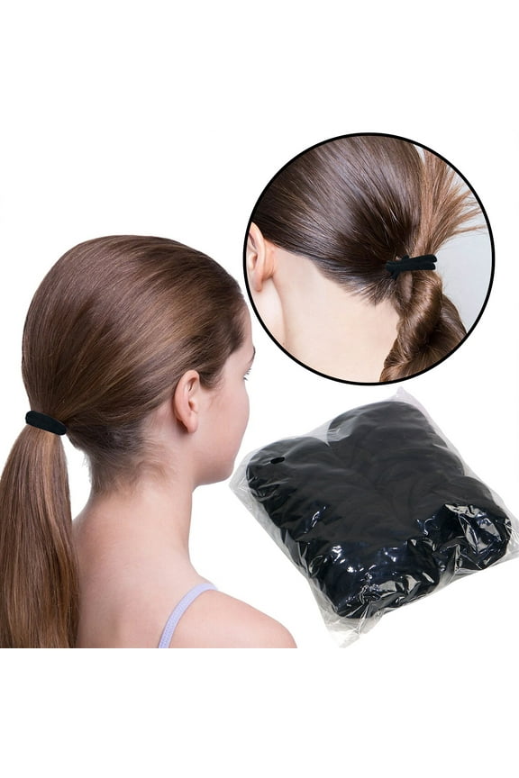 50Pcs Thick Seamless No Hair Bands - Quality Elastic Ties for Effortless Ponytail Styles - Ideal for Women and Girls