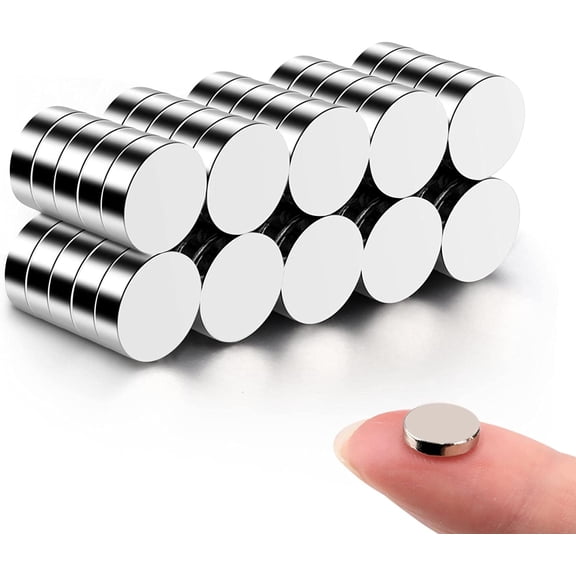 50Pcs Tiny Fridge Magnets, 8x2 mm Small Round Refrigerator Magnets, Magnets for Crafts, Office, Refrigerator, Whiteboard