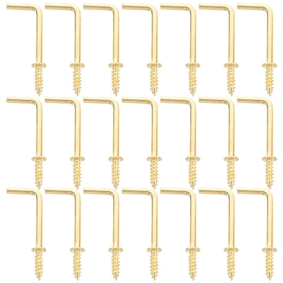 50Pcs Tiny L Shaped Hooks Right Angle Self Tapping Metal Screws for Hanging Pictures