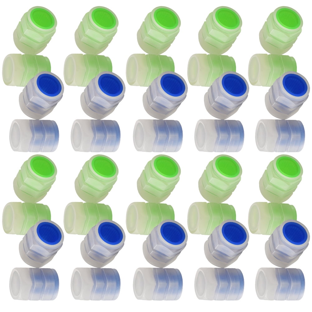 50Pcs Tires Caps Tire Valves Caps Replacement Glowing Tire Air Nozzle