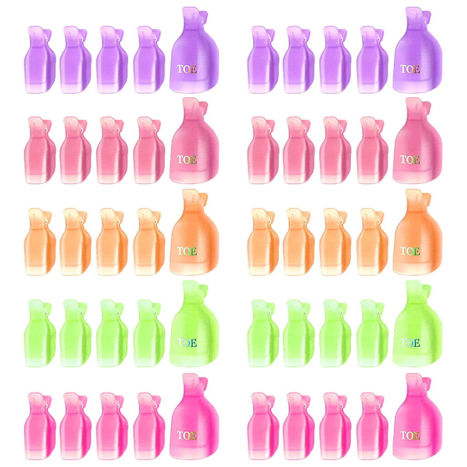 50Pcs Toe Polish Remover Clips Nail Soak Off Clips Set for Fingernails