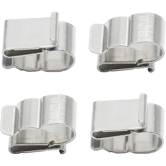 50Pcs Trailer Frame Wire Clips, 19mm Length Solar Panel Wire Clips, 304 Stainless Steel Cable Clamps Double-Wire Clips for PV Wiring Boat Cable