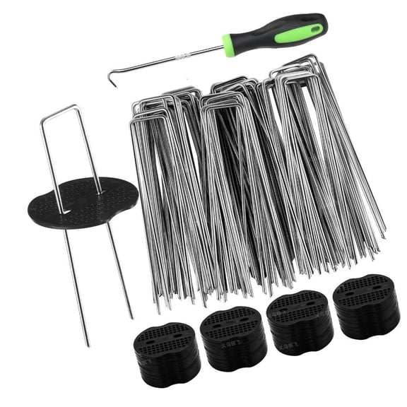 50Pcs U Shape Spikes Landscape Fabric Pin Stake Garden Stake Outdoor Plant Cover Spikes For Outdoor Yard Pathway Farm