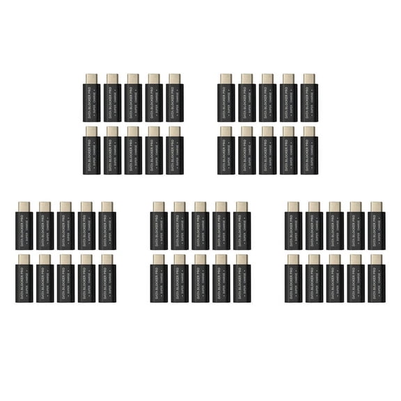 50Pcs USB Type-C Data Blocker Prevention Gender Change Connector USB-C Connector Adapter for Blocking Data Sync
