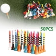 thumbnail image 1 of 50Pcs Unbreakable 70mm/83mm Big Cup Plastic Golf Tees 3 1/4 inch Reduce Friction Side Spin Tee for Golfing Practice, 1 of 8