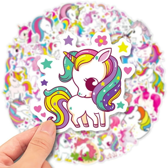 50Pcs Unicorn Stickers Waterproof Vinyl Wall Laptop Phone Case Decals Stickers