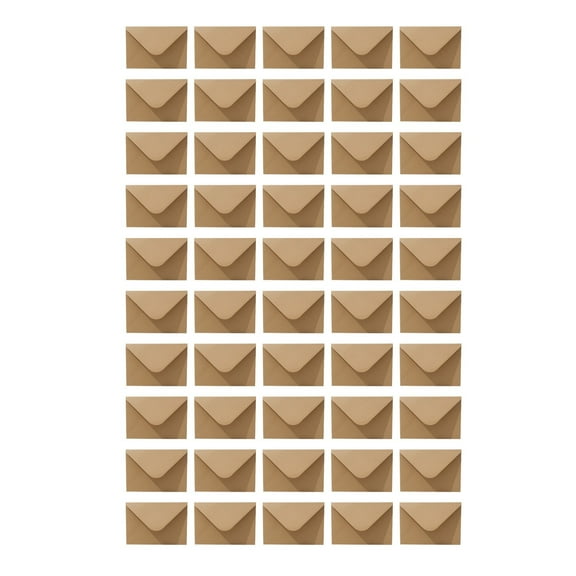 50Pcs V-Flap Kraft Envelopes 5x7 Inch Brown Envelopes - Card Envelopes for Wedding Graduation Greeting Card, Blank Greeting Cards with Envelopes for DIY