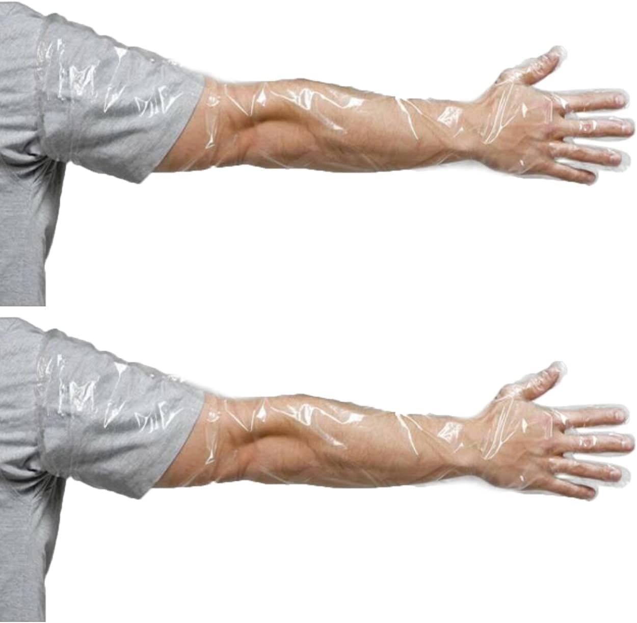 50Pcs Veterinary Insemination Rectal Gloves Field Dressing, Gutting Deer, Gardening Animal