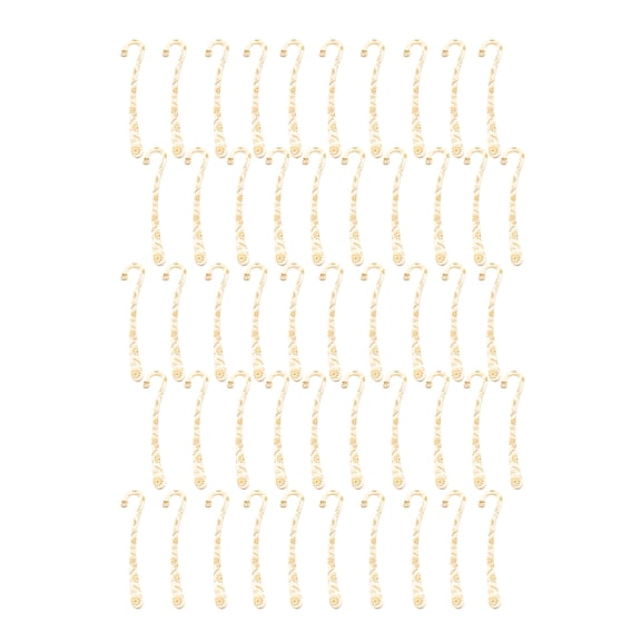 50Pcs Vintage Bookmarks Hairpin Hook Bookmarks Engraved Hook Bookmarks for Book Lover Reader Writer Teacher Student