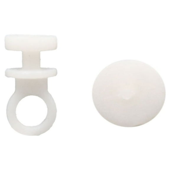 50Pcs White 6mm Hole Dia Window Glider Track Slide Wheels Roller Curtain Carrier