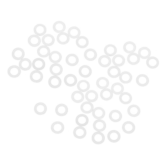 50Pcs White 8mm x 1.5mm Silicone Rubber Gasket O Ring Sealing Ring