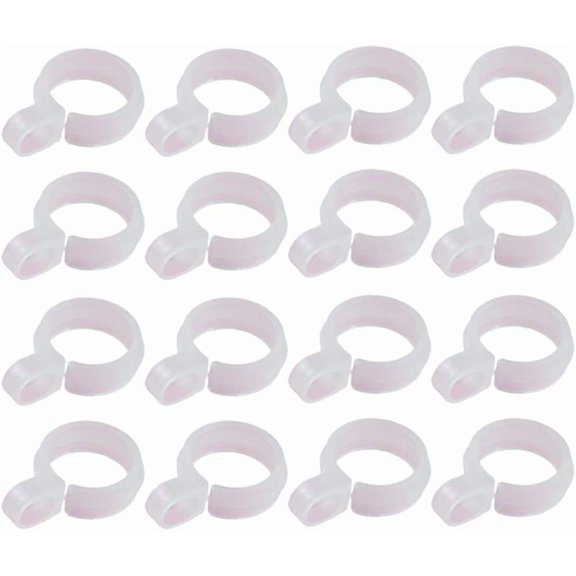 50Pcs White Plastic Windproof Hanger Hooks Clothes Hanger Buckle Clip Laundry Hanging Hooks Closet Rod Hanging Tool for Drying Rack Clothes Hangers, Suit Hangers