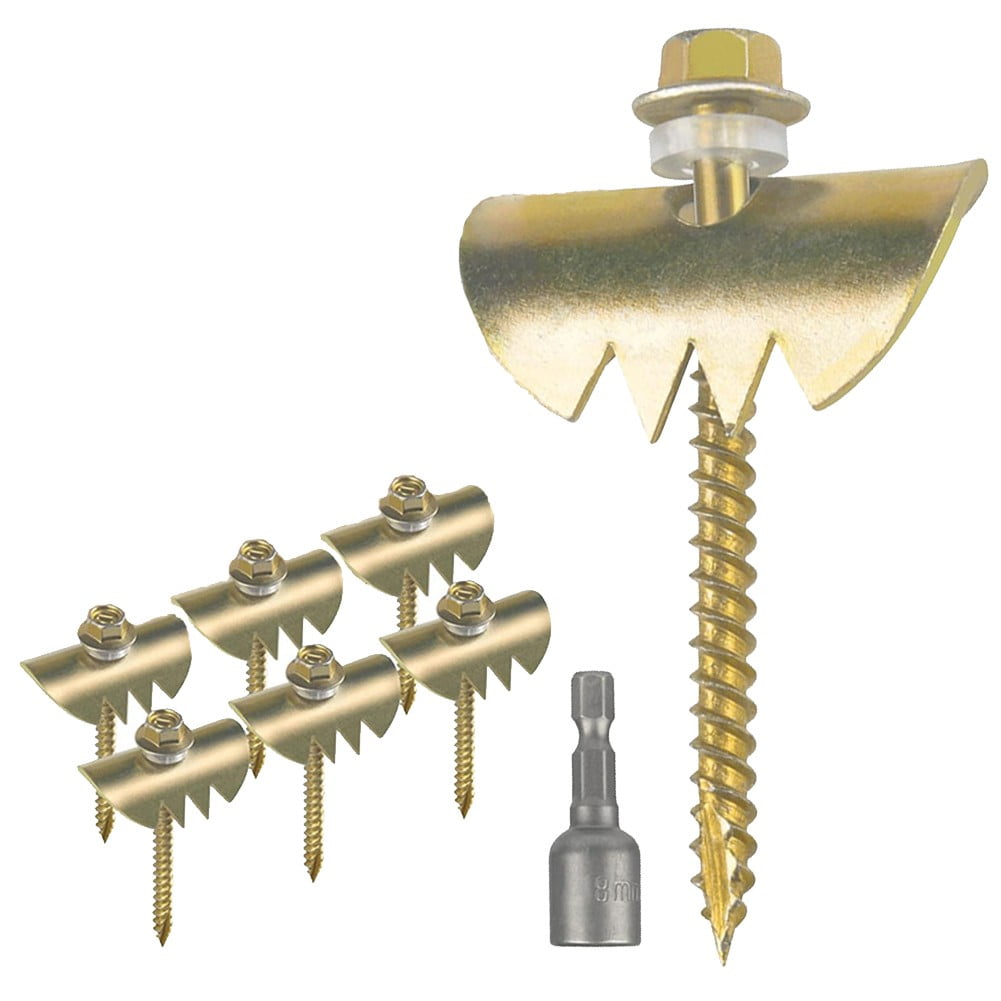 50Pcs Wire Fencing Staples, Reuse Fence Nails Screws for Chicken Wire