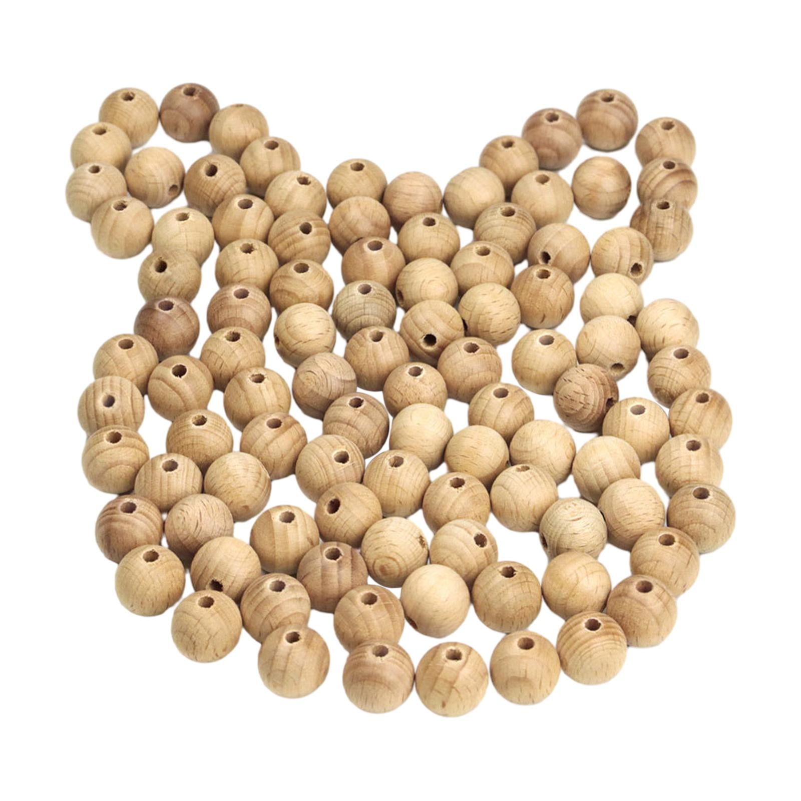 50Pcs Wooden Beads Craft Circular Bead Spacer Beads for Party Farmhouse