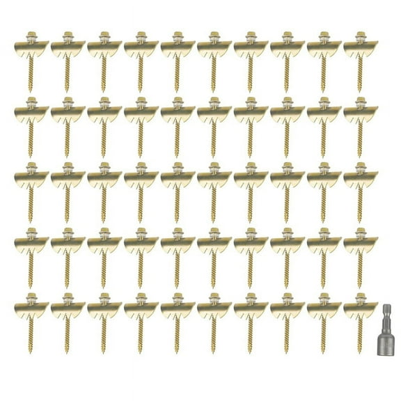 50Pcs Zinc Alloy Wire Fencing Fasteners for Softwoods Fence Nail for Farming Gardening Reuse Fence Staple Screw