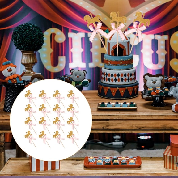 50Pcs cake Horse Cupcake Toppers Horse Racing Dessert Picks for Horse Party Birthday Shower Party cake decoration Supplies cake
