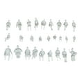 thumbnail image 1 of 50Pieces 1:50 Scale White Seated People Figures Model Train Railway Layout Scenery Building Toys Desktop Decorations(28mm), 1 of 8